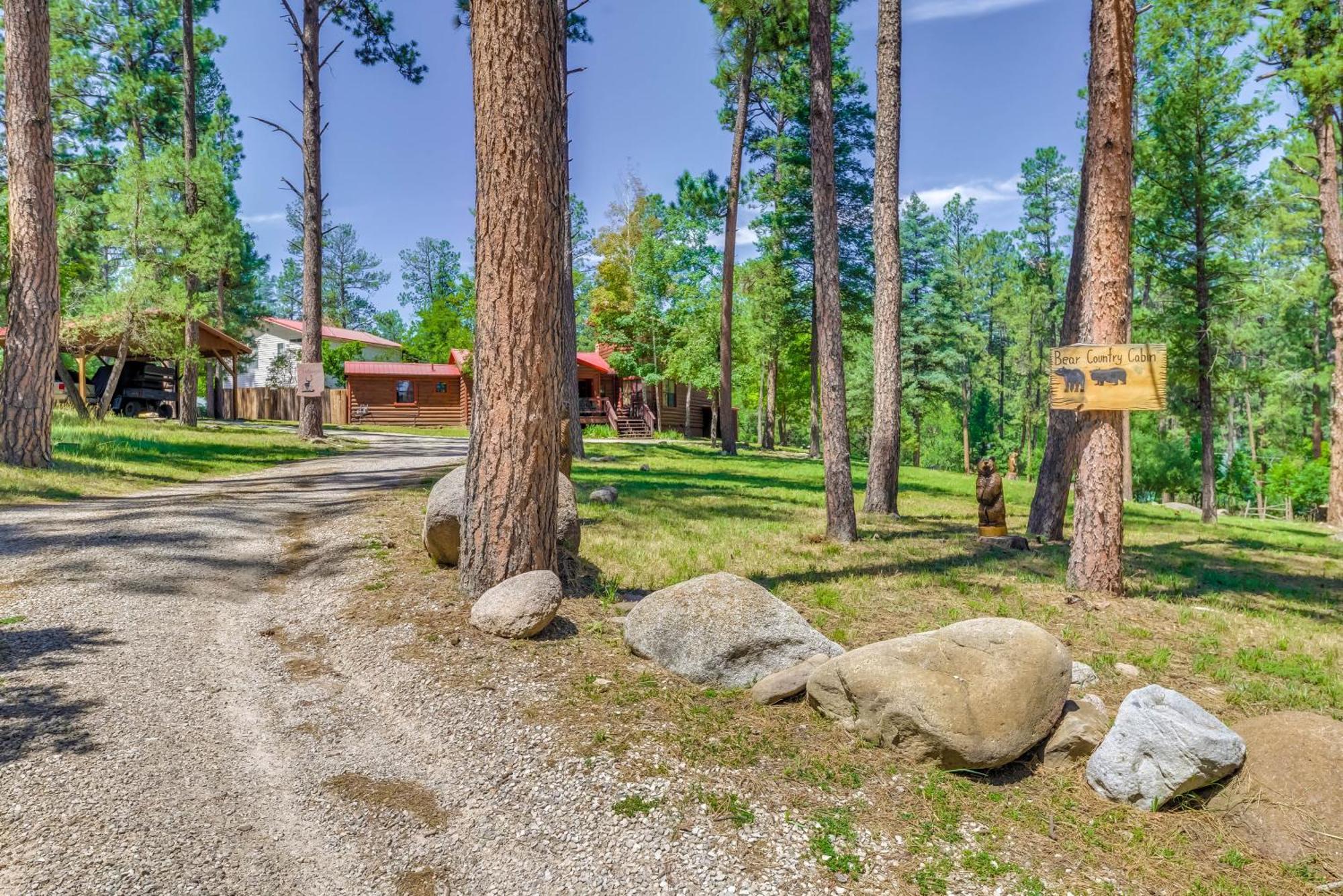 Unique Bear Country Cabin In Ruidoso With Hot Tub! المظهر الخارجي الصورة